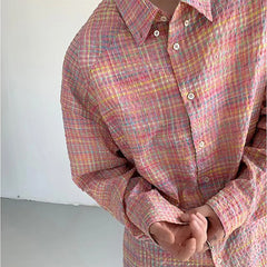 HEARUJOY - Casual Outings Korean Fashion Top Casual Spring Autumn Fashion Korean Style Shirt Bust 120-136 Cm Fashionable Design