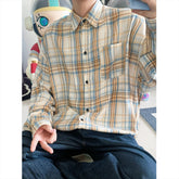 HEARUJOY - New Arrival Mens Plaid Shirt Long Sleeve Casual Shirts Dress Shirt Classic Shirts Tops Blouse Male Clothes Outerwear