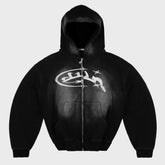 Hearujoy American Harajuku Y2K Sports Style Gothic Text Printed Distressed Hoodie Men's Autumn Street Fashion Clothing Y2K Style Top