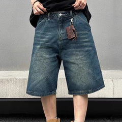 HEARUJOY - Pants For Daily Wear Retro Straight Pants Mens Distressed Jeans Great For Casual Outfits XXL All Seasons Wear Medium Waist Style