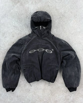 Hearujoy Y2k Vintage Fashion Wash Zip Up Hoodies Men Women Street Harajuku Hip Hop Embroidery Long Sleeve Coats Loose Hooded Sweatshirt