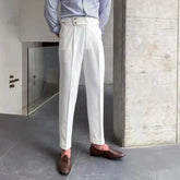 HEARUJOY - White High Waist Business Slim Fit Men's Suits Pants Korean Reviews Many Summer Male Suit Trousers 2025 Stylish Spring Clothes
