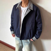 HEARUJOY - Autumn New Men's Patchwork Long-Sleeved Jacket American Retro Fashion Trend Street Hip-Hop Loose Casual Niche Men's Jacket