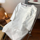 HEARUJOY - Summer Tops For Men Fashionable Tops Loose Fit Casual Tops Slightly Stretchy Solid Pattern Summer Wear