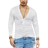 HEARUJOY - Comfy Hot Mens Top T-shirt Casual Comfortable Daily Holiday Long Sleeve Muscle Party Plain Polyester Regular Slim