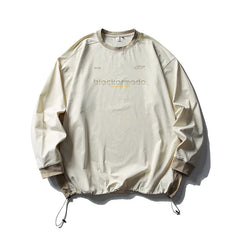 HEARUJOY - Japanese Retro Letter Print Long-Sleeve T-Shirt Unisex Casual Base Layer - Autumn Quick-Dry Sportswear Tees Outdoor