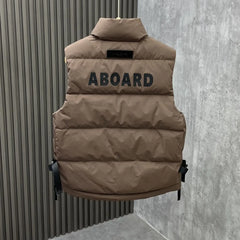 Hearujoy High End Cotton Jacket Vest Men's Trendy Stand Up Collar Workwear Warm and Casual Versatile Shoulder Jacket Trendy