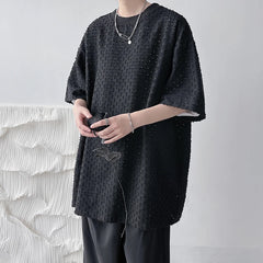 Hearujoy New Summer Men's Ripped Hole T Shirt Fashion T Shirt Mens Oversized Hip Hop Short Sleeve Mens Streetwear Casual Top Tees