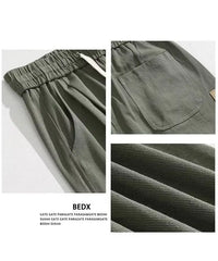 HEARUJOY - American high street workwear men spring and autumn new thin retro casual loose straight pants