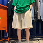 HEARUJOY - With Pockets Man Short Pants Baggy Wide Loose Shorts for Men Drawstring Xl Casual Xxl Hot Deals Korean Style Clothing Elastic