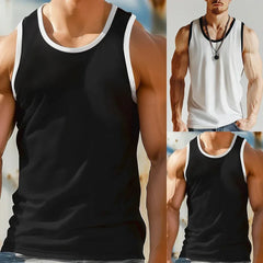 HEARUJOY - Training Black Men Fitness Vest Activewear For Men Fitness Men's Workout Gear 5 Spandex Fabric Brand New Condition
