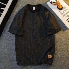 HEARUJOY - Baggy Male Tees Shirts Men's T-shirt Quick-drying Tops Tshirt Streetwear Short Quarter Sleeve Casual Ordinary Hot Elastic Kpop