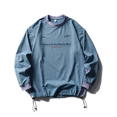 HEARUJOY - Japanese Retro Letter Print Long-Sleeve T-Shirt Unisex Casual Base Layer - Autumn Quick-Dry Sportswear Tees Outdoor