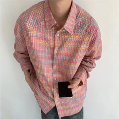 HEARUJOY - Casual Outings Korean Fashion Top Casual Spring Autumn Fashion Korean Style Shirt Bust 120-136 Cm Fashionable Design