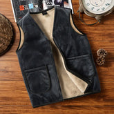 HEARUJOY - Men Winter 6XL Vest Autumn Outdoor Windproof Thicken Vest Jacket Male Fleece Warm Sleeveless Coats Men Slim Fit Waistcoat