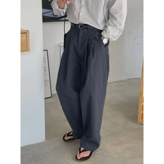 HEARUJOY - Korean Style Loose Fit Men's Suit Pants Summer New Arrival Fashionable Harem Casual Pants Trendy Versatile Long Pants
