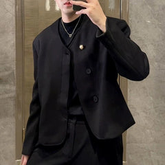 HEARUJOY - Mens Jackets British Style Casual Suit Jackets Streetwear Fashion Elegant Versatile Trendy Long Sleeve Tops Men'S Clothing