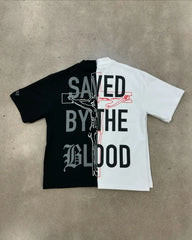 Hearujoy Oversized T Shirt Letter Print Y2k Top Harajuku Casual Men and Women Short Sleeved Graphic T Shirts Cotton Versatile Streetwear