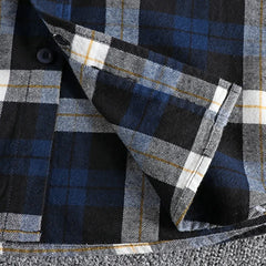 HEARUJOY - American Men's Plaid Long Sleeved Shirt With Embroidered Pattern Trendy Versatile Youth Chest Pocket Workwear Shirt Jacket