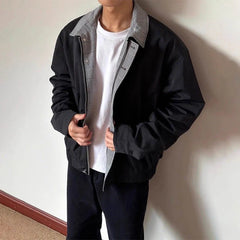 HEARUJOY - Autumn New Men's Patchwork Long-Sleeved Jacket American Retro Fashion Trend Street Hip-Hop Loose Casual Niche Men's Jacket