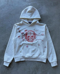 HEARUJOY - American casual skull print exquisite design hooded sweatshirt men's retro classic y2k style street couple big size sweatshirt