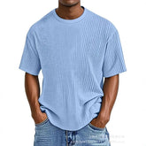 HEARUJOY - New Men's Summer Short-sleeved T-shirt, Casual and Versatile Round-neck Thin Top