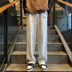 HEARUJOY - Corduroy Pants Men Spring and Summer Loose Straight Wide-leg Sports Pants 2025 New Trendy Men Casual Trousers Thin Section