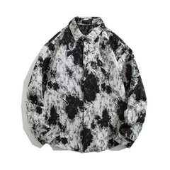 HEARUJOY - Cuban Colored Numb Ethnic Style Shirt Men Weaving and Embroidered Spring and Autumn Retro Hong Kong Style Shirt Jacket