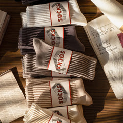 Hearujoy Pure Cotton Stockings Japanese Bold Lines Restoring Ancient Ways Men And Women In The Thick Line Popular Logo Sock Lovers Socks