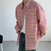 HEARUJOY - Casual Outings Korean Fashion Top Casual Spring Autumn Fashion Korean Style Shirt Bust 120-136 Cm Fashionable Design