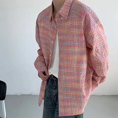 HEARUJOY - Casual Outings Korean Fashion Top Casual Spring Autumn Fashion Korean Style Shirt Bust 120-136 Cm Fashionable Design