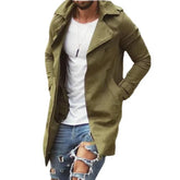 HEARUJOY - Spring Autumn New Fashion Turn-down Collar Long Sleeve Solid Jackets Men's Clothing Casual All-match Button Korean Coats Tops