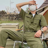 HEARUJOY - Male Shirts Trousers Sets Plain Green Men's Pants Set Essential Luxury Fashion Man 2025 Loose Kpop Novelty in Trends Costumes