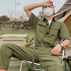 HEARUJOY - Male Shirts Trousers Sets Plain Green Men's Pants Set Essential Luxury Fashion Man 2025 Loose Kpop Novelty in Trends Costumes