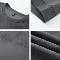 HEARUJOY - Spring Autumn New Fashion Trendy Casual Versatile Printed Men's Crew Neck Sweatshirt Loose Comfortable Top