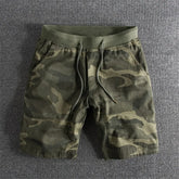 HEARUJOY - Summer Men Camouflage Shorts Casual Elastic Waist Comfort Loose Jogging Pants Cotton Cargo Gym Running Shorts Beach Shorts