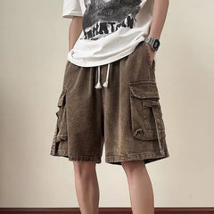 HEARUJOY - Y2K Oversized Short Hip Hop Harajuku Streetwear Korean Style Shorts Baggy Wide Leg Short Pants New Male Brand Clothes