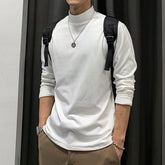 HEARUJOY - Autumn and Winter New Temperament Versatile Commuting Men's Clothing Fashion High Collar Simplicity Solid Color T-shirt