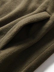 HEARUJOY - Men's Double-Sided Fleece Relaxed Fit Henley Neck Pullover - Warm Casual Sweatshirt for Autumn/Winter