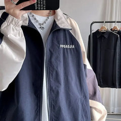 HEARUJOY - Spring Autumn Men Jackets Embroidery Baseball Coats Zipper Outerwear Hip Hop Streetwear Male Casual Loose Windbreaker