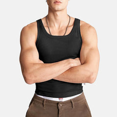 HEARUJOY - Mens Training Texture Vest Daily Leisure Breathable Sweat Absorption Quick-Drying Jogging Sports Fitness Stretch Tank Top Men