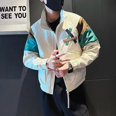 Hearujoy Premium Splicing Jacket for Men Popular Trendy Brand Jacket Cool and Stylish Men's Casual Top