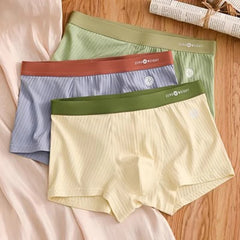 Hearujoy Mens Panties Cotton Men's Underwear Breathable Man Boxershorts Comfortable Striped Contrast Men Underpants Large Size L-6XL