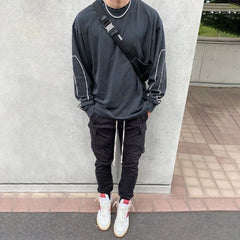 Hearujoy Fashion Brand American Streetwear Retro Wash Plus Size Men's Loose Hoodie Tatoo Chicano Graffiti Long Sleeve Hoodie