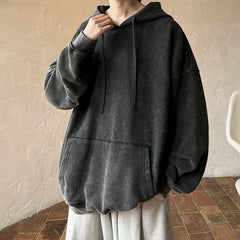 HEARUJOY - Men Hooded Hoodies Pullover Autumn Men Sweatshirts Hoodie Men Solid Color Streetwear Basics Hoodie Male Harajuku Clothes