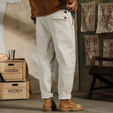 HEARUJOY - Heavy Washed Corduroy Casual Pants For Men American Vintage Loose Pencil Trousers Spring Autumn Fashion Ankle-Length Pant Male