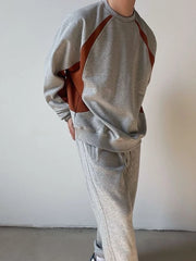 HEARUJOY - Male Sweatshirt Overfit Loose Harajuku Fashion Streetwear Novelty and Cheap Tops High Quality Splicing Men's Pullover