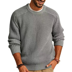 HEARUJOY - Fashion Autumn Winter New Men's Sweater Long Sleeve Round Neck Casual Men Knitted Jacquard Pullover Solid Tshirt Man Tops