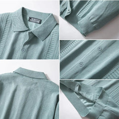 HEARUJOY - Spring And Autumn New Men's Knitted Long-Sleeved Jacket Korean Retro Fashion Trend Casual Simple Loose Breathable Men's Tops