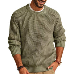 HEARUJOY - Fashion Autumn Winter New Men's Sweater Long Sleeve Round Neck Casual Men Knitted Jacquard Pullover Solid Tshirt Man Tops